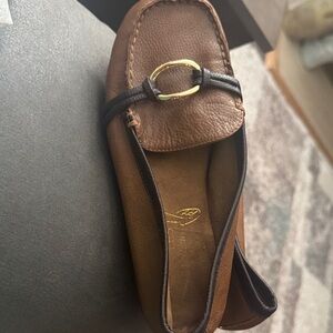 AEROSOLES Brown Leather Loafers with Buckle -never worn